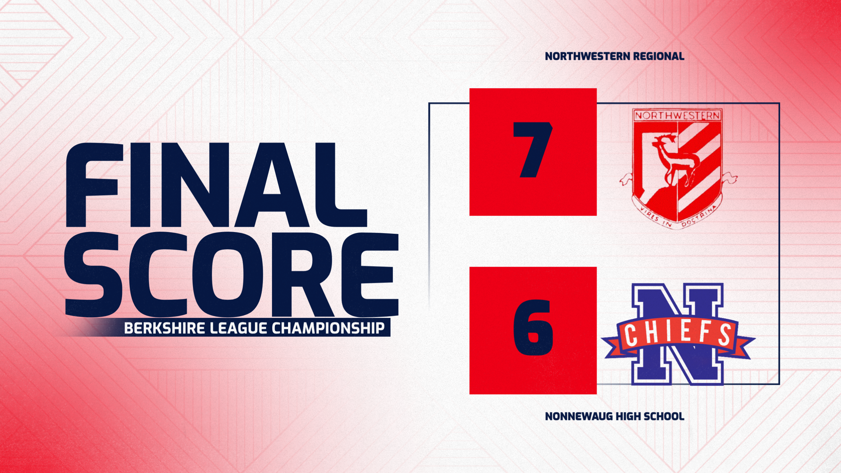 BERKSHIRE LEAGUE FINAL: Northwestern Regional Stuns Nonnewaug For Tournament Championship