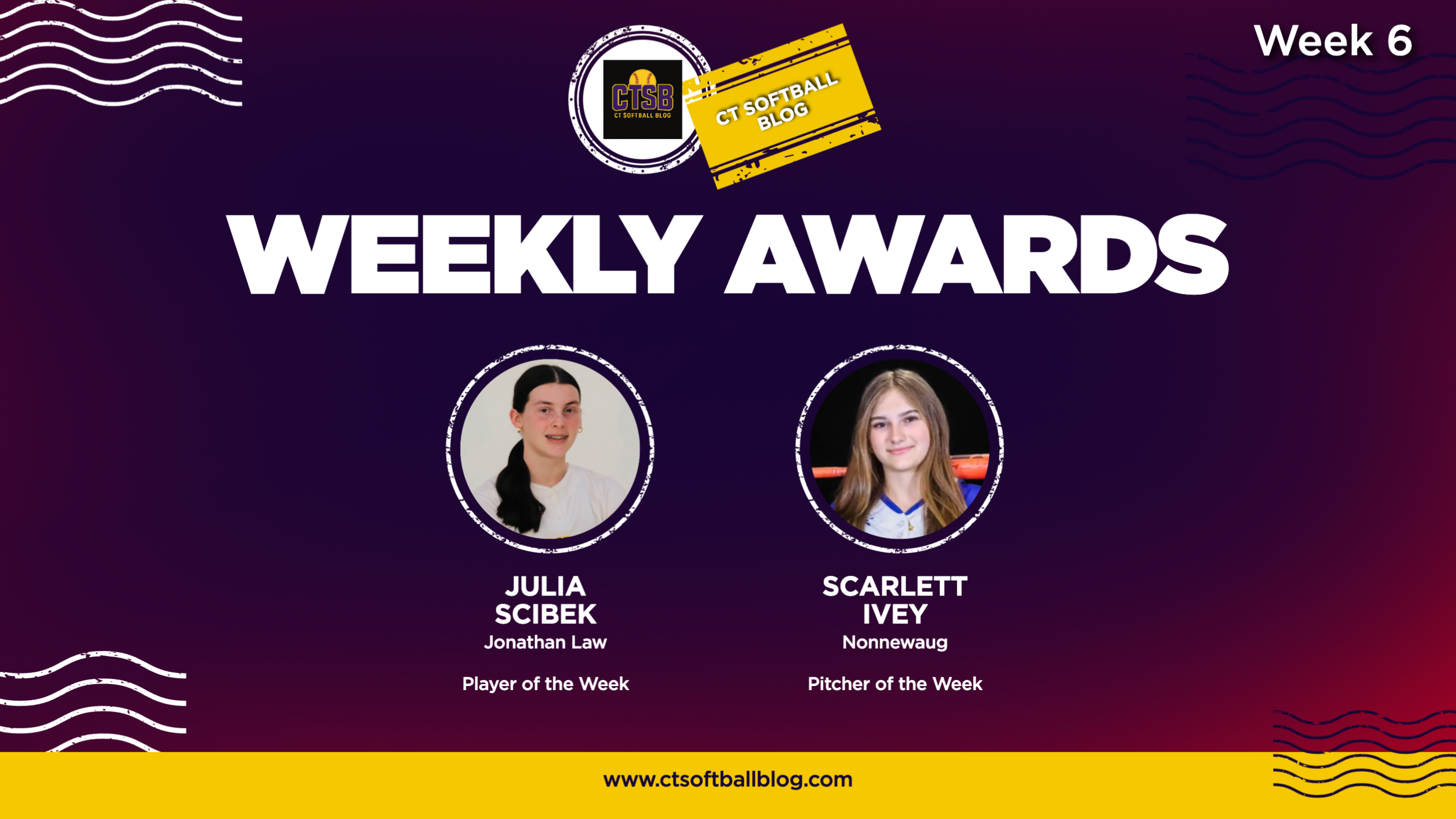 Law’s Scibek and Nonnewaug’s Ivey Earn CT Softball Blog’s Union 12 Design Player, Pitcher Of The Week Honors